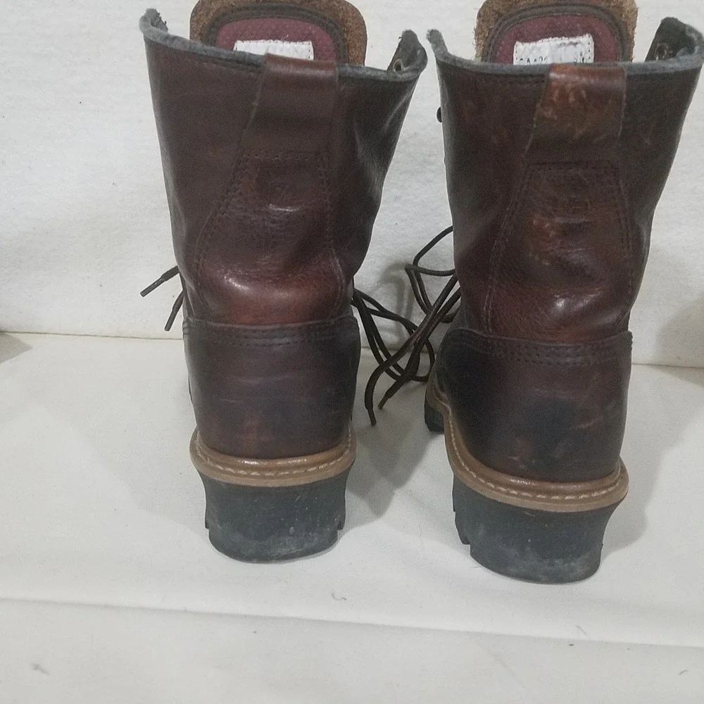 Carolina Work Boots‎ Brown Leather Lace Up Oil Resistant Mens Size 9